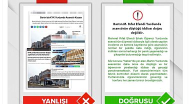 Bartın'da 'Öğrenci yurdunda asansör düştü' iddiasına yalanlama