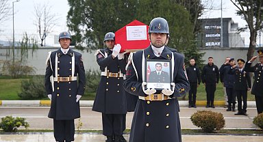 Bursa Adliyesi'ndeki saldırıda şehit olan uzman çavuş için tören düzenlendi