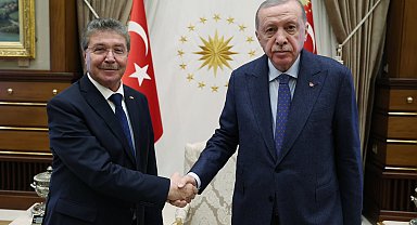 Cumhurbaşkanı Erdoğan, KKTC Başbakanı Üstel'i kabul etti