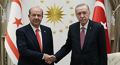 Cumhurbaşkanı Erdoğan, KKTC Cumhurbaşkanı Tatar ile görüştü