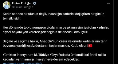 Emine Erdoğan'dan '5 Aralık Dünya Kadın Hakları Günü' mesajı