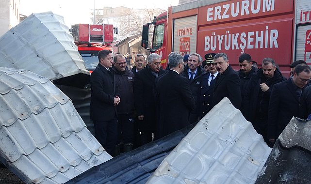 Erzurum'da tarihi Taşambarlar'da yangın