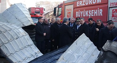 Erzurum'da tarihi Taşambarlar'da yangın