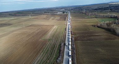 Hamzabeyli Sınır Kapısı'nda 31 kilometre TIR kuyruğu