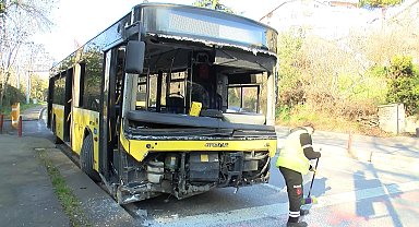 İstanbul- Sarıyer'de İETT otobüsü otomobile çarptı: 2 yaralı