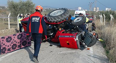 Kilis'te devrilen traktörün sürücüsü öldü