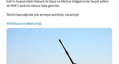 MSB: 14 terörist etkisiz hale getirildi