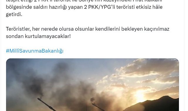 MSB: 4 terörist etkisiz hale getirildi