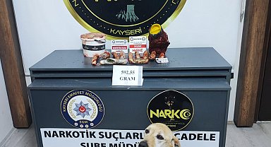 Salça bidonundaki uyuşturucu narkotik köpeği Jack buldu