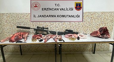 Susturucu silahla dağ keçisi avlayan 4 kişiye 692 bin TL ceza