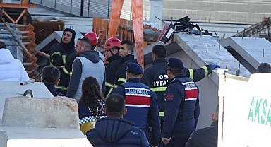Üzerine beton blok düşen işçi öldü