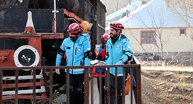 Van'da tren kazası tatbikatı gerçeği aratmadı