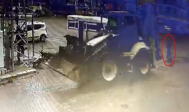 İş makinesinin çarptığı kadın öldü; kaza kamerada