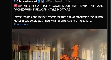 Trump'ın Las Vegas'taki otelinin önünde bir araç alev alarak patladı