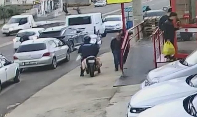 Gaziantep'te motosiklet sürücüsünün öldüğü kaza kamerada