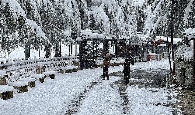 Ordu'nun seyir terası Boztepe'de kar manzarası