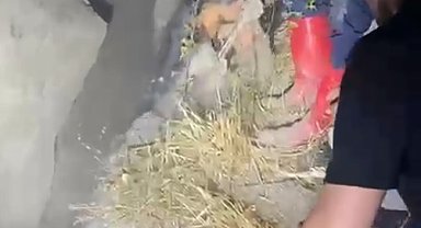 Daha önce 1 kişinin öldüğü heyelan bölgesindeki çukura düşen çocuk kurtarıldı; o anlar kamerada
