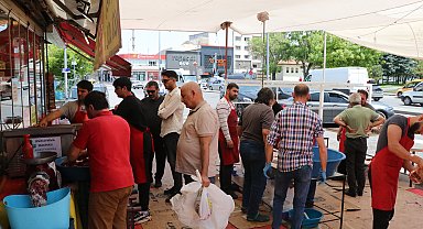 Kayseri'de bayramın 2'nci gününde kasaplarda yoğunluk