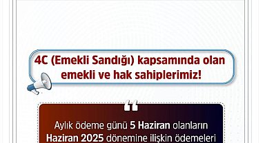 SGK: Emekli Sandığı aylık ödemeleri 4 Haziran'da yapılacak
