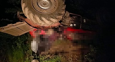 Sivas'ta devrilen traktördeki çift, öldü