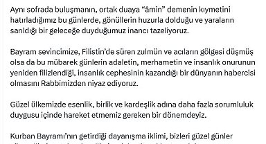 TBMM Başkanı Kurtulmuş'tan 'Kurban Bayramı' mesajı