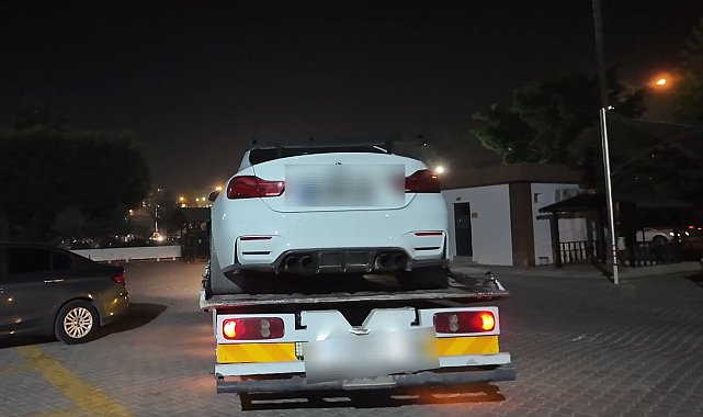 Abart egzozla drift atan sürücüye 55 bin lira ceza