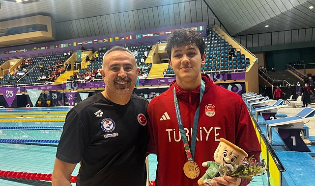 Denizlili yüzücü Ahmet'ten Riyad'da tarihi başarı
