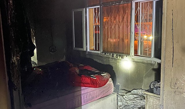 Adana'da evinde çıkan yangında yaralandı
