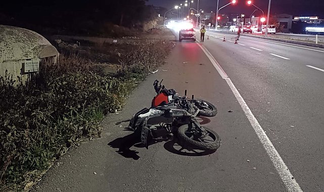 Devrilen motosikletteki Halil öldü