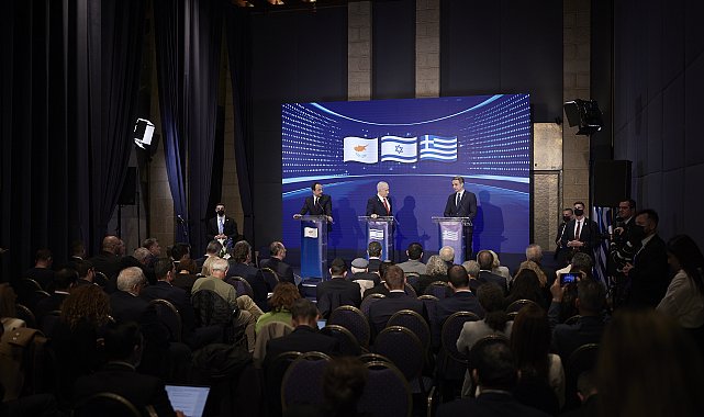 İsrail, Yunanistan ve GKRY yönetimi liderleri Kudüs'te bir araya geldi