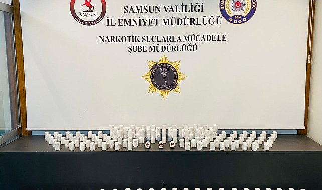 Samsun'da 14 bin 100 sentetik hap ele geçirildi