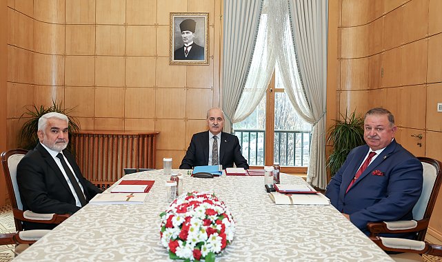 TBMM Başkanı Kurtulmuş, Yapıcıoğlu ve Bekin'i kabul etti