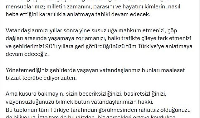 AK Parti'li Acar: Şehirlerimizi 90'lı yıllara döndürdüğünüzü anlatmaya devam edeceğiz