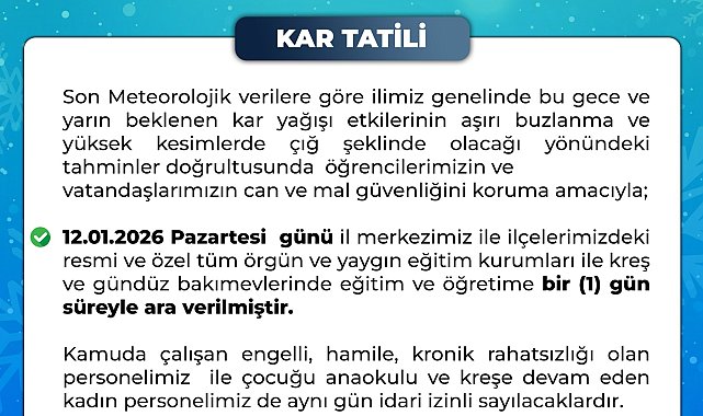 Bingöl'de eğitime kar engeli