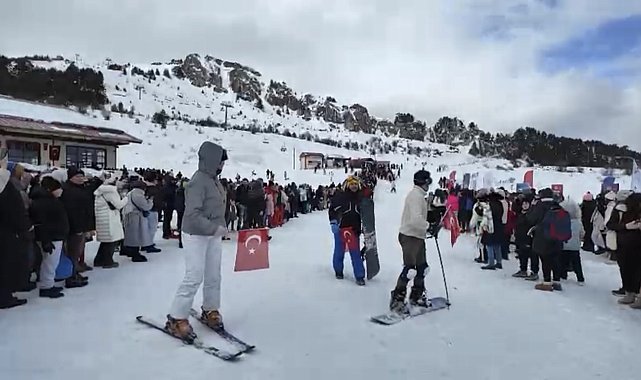 Keltepe Kayak Merkezi'nde hafta sonu yoğunluğu