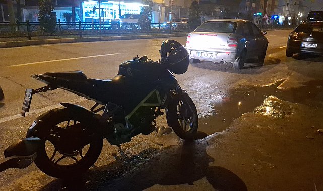 Motosiklet ile otomobil çarpıştı: 2 yaralı