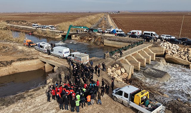 Şanlıurfa'da kanalda kaybolan sürücü, 80 kilometrelik alanda aranıyor