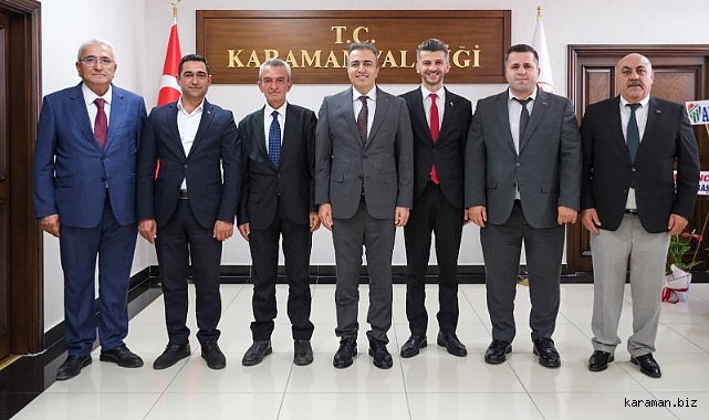 TAŞELİ BELEDİYELER BİRLİĞİ’NDEN VALİ ÇİÇEK’E ZİYARET
