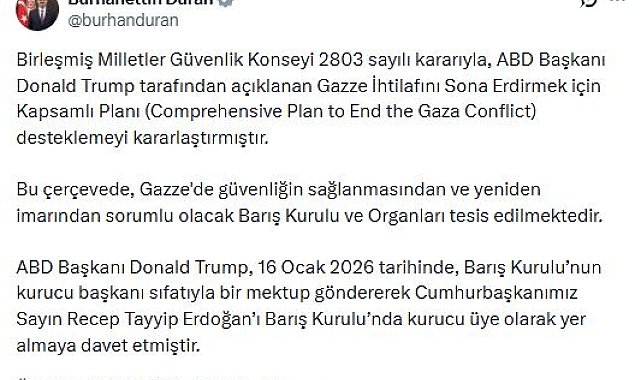 Trump'tan Cumhurbaşkanı Erdoğan'a 'Gazze Barış Kurulu' daveti