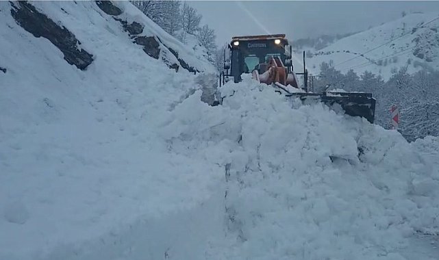 Tunceli'de yola çığ düştü