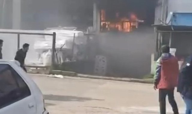 Dekoratif köpük üretimi yapılan atölyede yangın