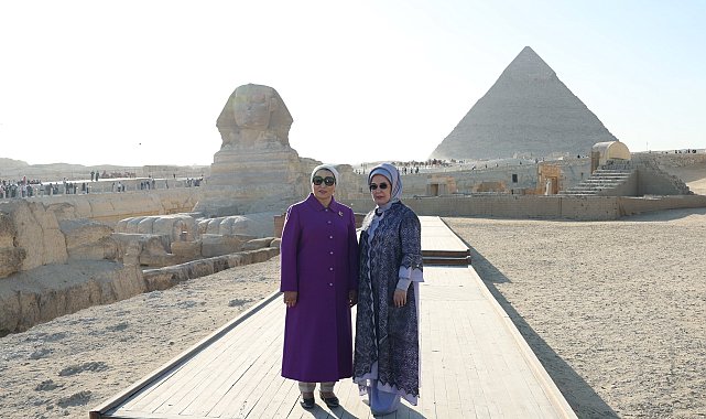 Emine Erdoğan, Mısır Cumhurbaşkanı Sisi'nin eşi Amer ile bir araya geldi