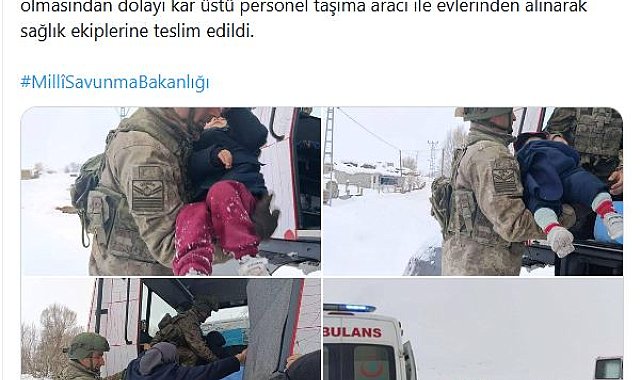 Kars'ta hasta çocuklar, paletli araçla sağlık ekiplerine ulaştırıldı