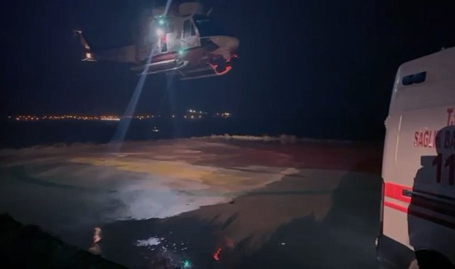 Marmara ve Avşa adalarında rahatsızlanan 2 kişi Sahil Güvenlik helikopteriyle tahliye edildi