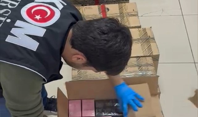 Mersin'de kaçak parfüm operasyonu