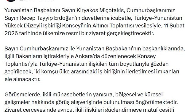Yunanistan Başbakanı Miçotakis, Türkiye'yi ziyaret edecek