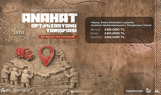 'Yapay Zeka Destekli Lojistik Anahat Optimizasyonu Yarışması'na başvurular başladı