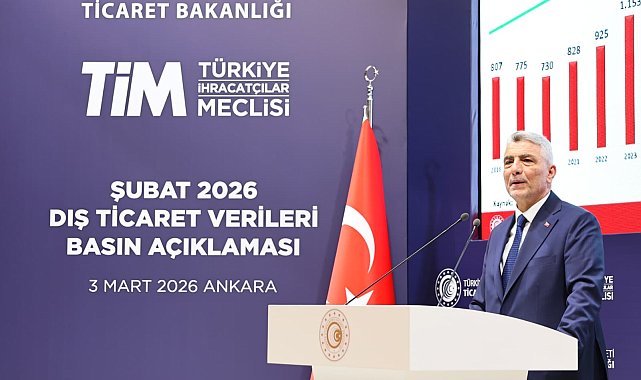 Bakan Bolat: Şubat ayı ihracatı 21 milyar 65 milyon dolar
