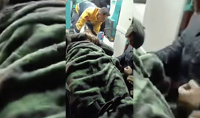 Beton santralinde beline kadar kuma gömülen işçiyi itfaiye kurtardı