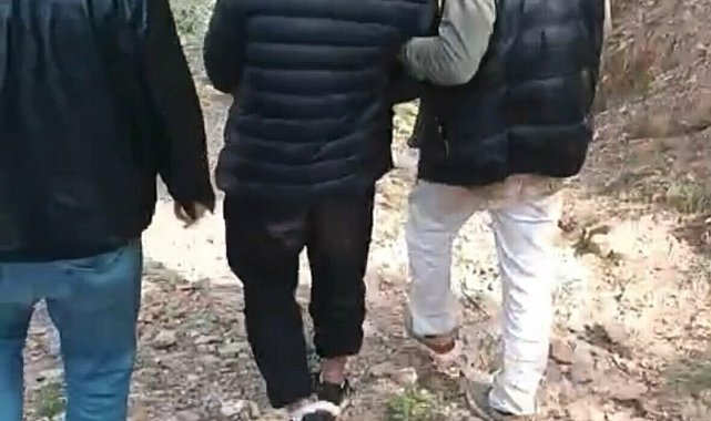 Firari hükümlü kovalamaca sonucu dağlık alanda yakalandı